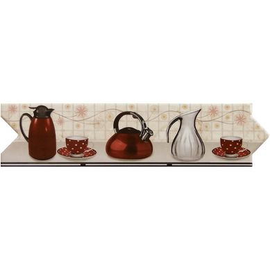 Faixa HDL 2471 com 4 Peas, Bege Vermelho, 8,5x33cm
