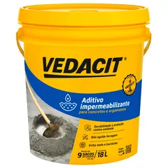 Aditivo Impermeabilizantes para Concreto e Argamassas Balde 18 Litros Vedacit