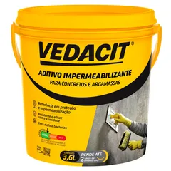 Aditivo Impermeabilizantes para Concreto e Argamassas Galão 3,6 Litros Vedacit