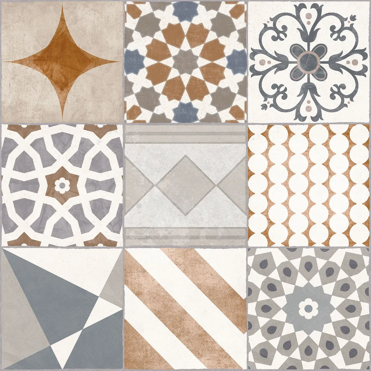 Porcelanato Lisboa HD Mix 58,4x58,4cm Multicolorido, marca Portinari - Foto Principal