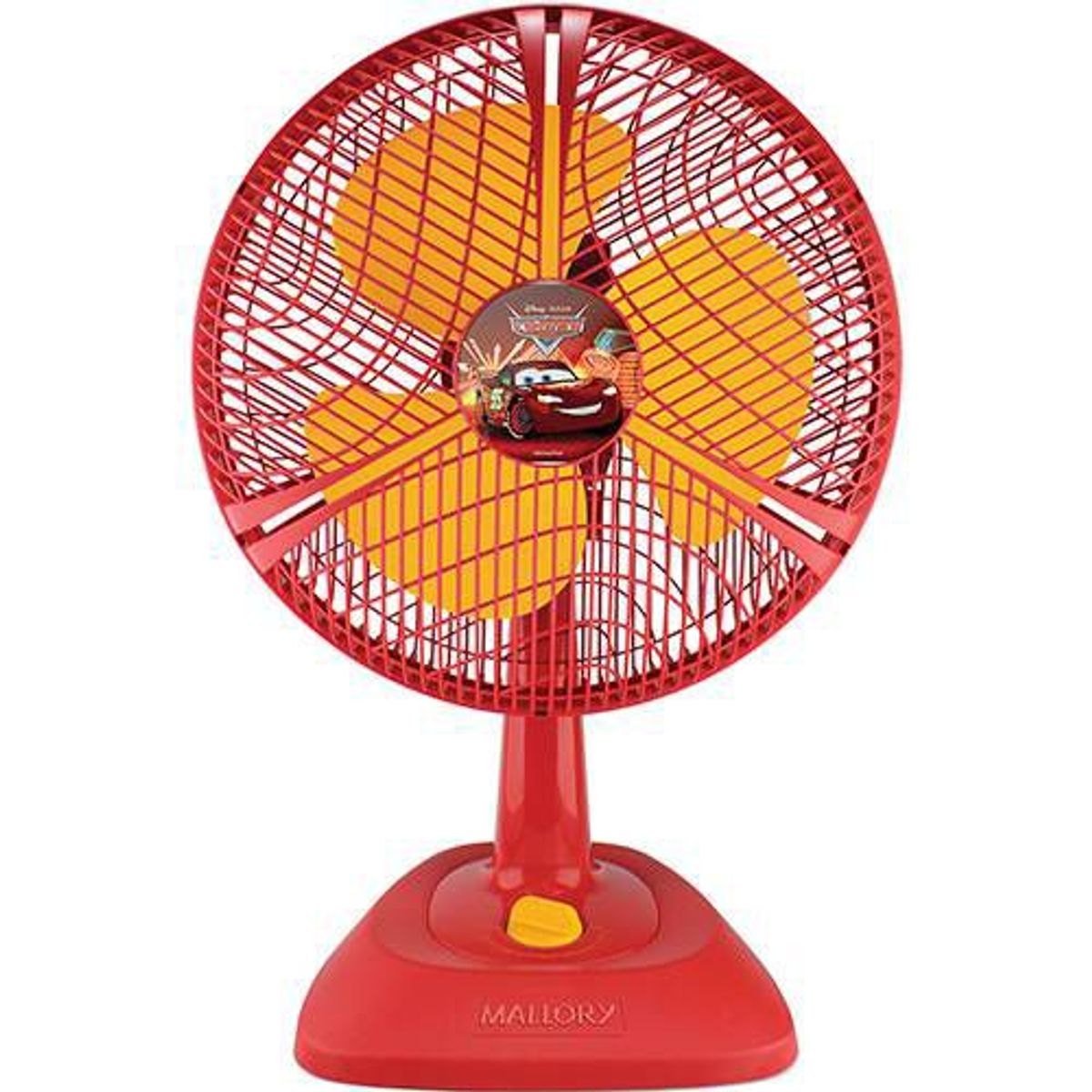 Ventilador de Mesa 30cm 3pás Disney Carros, Vermelho, 127V, marca Mallory - Foto Principal