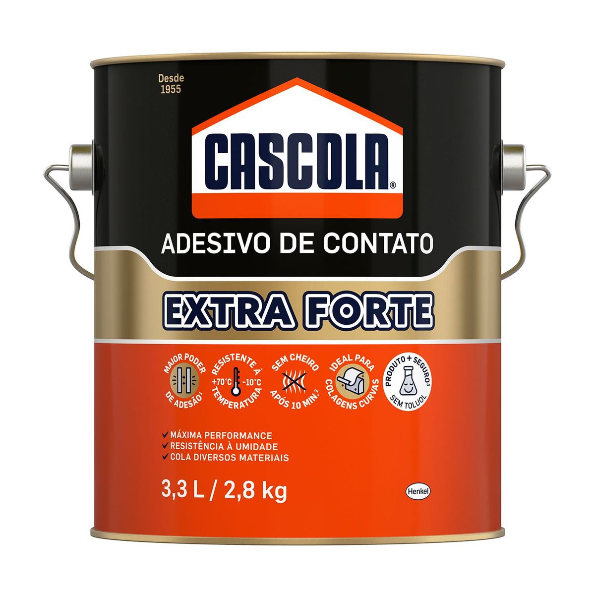 Cola de Contato Extra 2,8kg sem Toluol, marca Cascola - Foto Principal