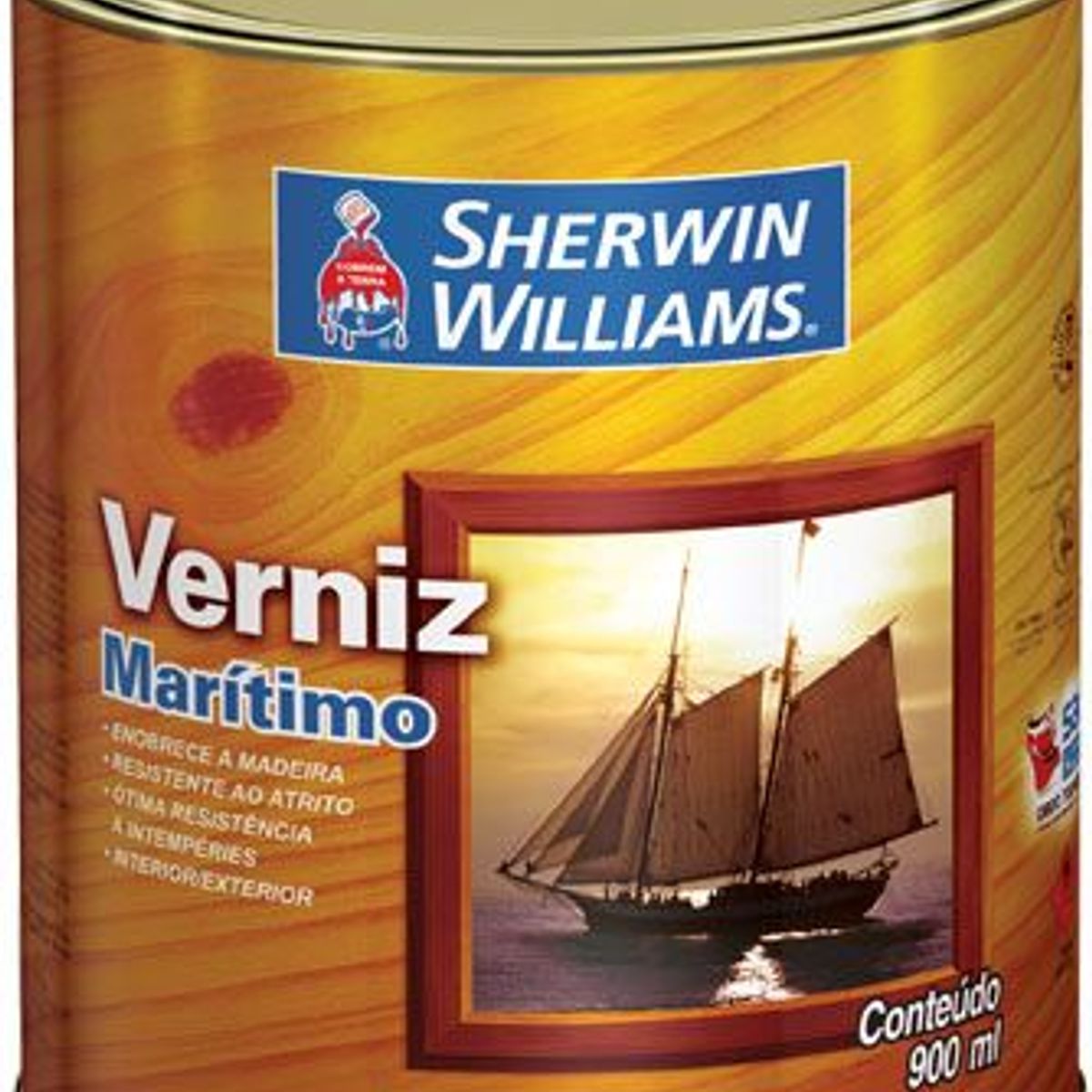 Verniz Marítimo Brilhante, Incolor, 0.9L, marca Sherwin Williams - Foto Principal