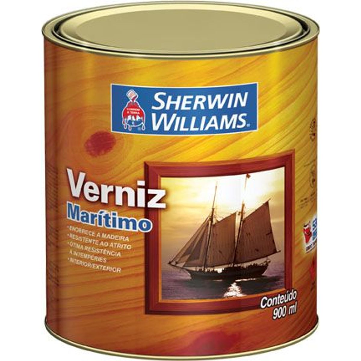 Verniz Marítimo Brilhante, Incolor, 0.9L, marca Sherwin Williams - Foto Principal