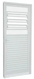 Porta Basculante Aço Branco Direita 217x87x6,5cm Pratika