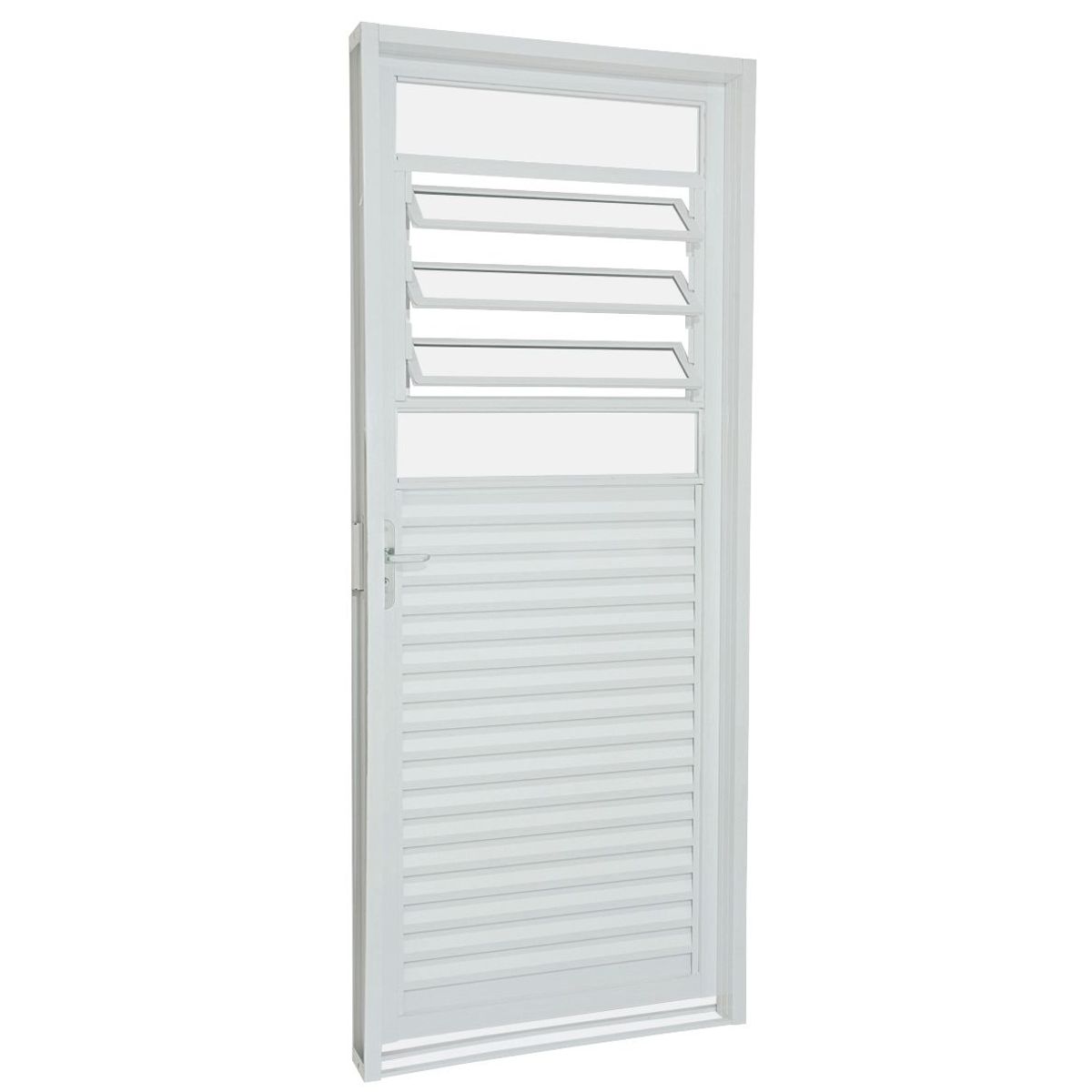 Porta Basculante Aço Branco Direita 217x87x6,5cm Pratika, marca Sasazaki - Foto Principal