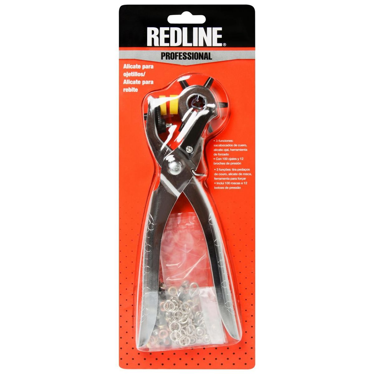 Kit Alicate Furador 3-1, marca Redline - Foto 2