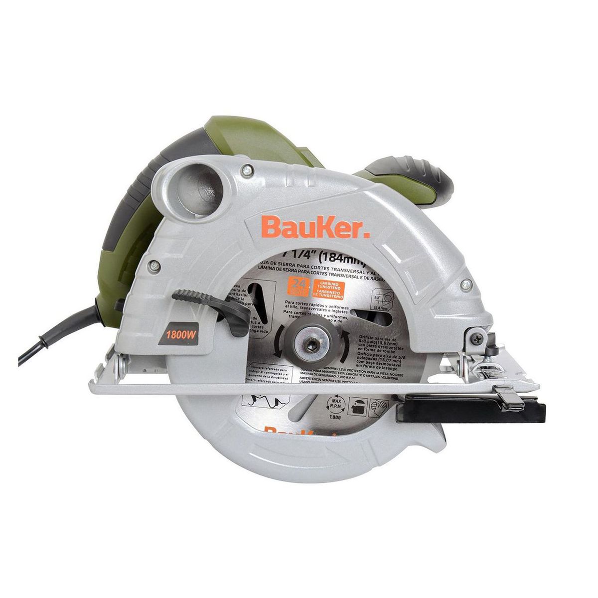 Serra Circular 7.1/4" (185mm) 1800W CS1800E 220V, marca Bauker - Foto 2