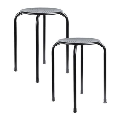 Kit com 2 Bancos Metlicos Preto, Redline - Homy Casa Casa Bonita