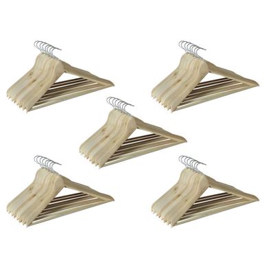 Combo com 40 Cabides Madeira Just Home Collection