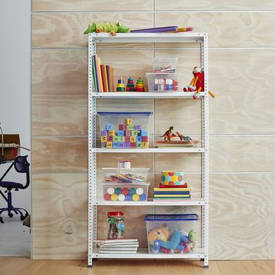 Estante de Metal 5 Prateleiras Branco 180x90x30cm