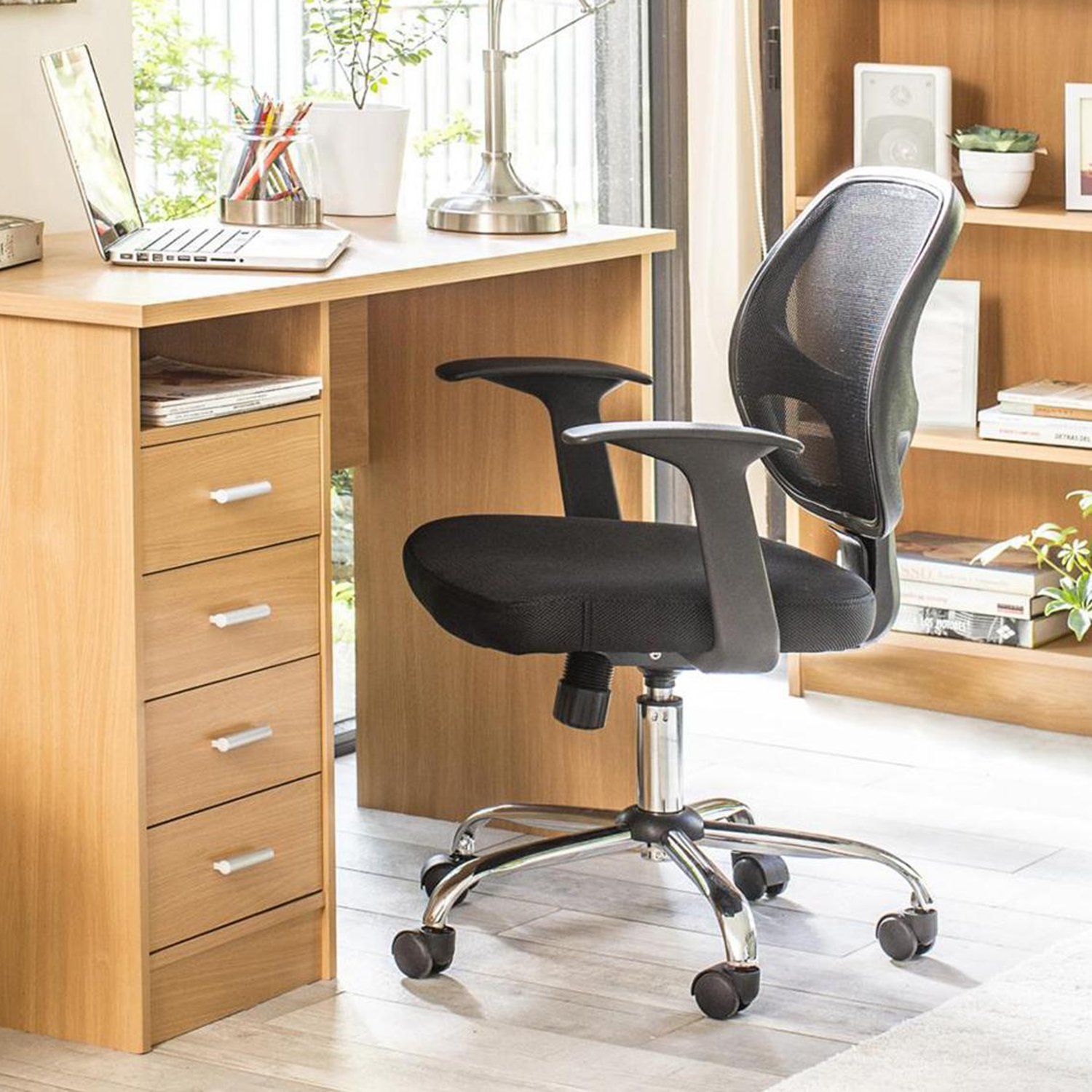 KRM 7100ベージュ、黒 7115 OAKS 6100（BL） Cadeira De Escritorio Executiva Verona Preta Just Home Collection