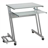 Mesa Escritório Vidro Prata