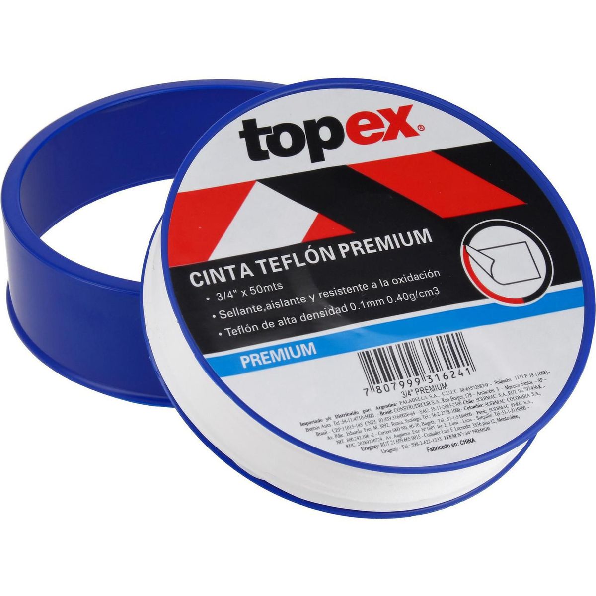 Fita Veda Rosca Premium 50M 3/4'' Fortaleza, marca Topex - Foto 2