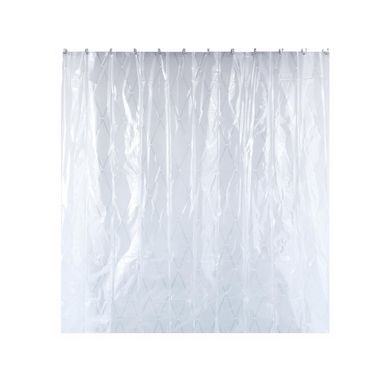 Cortina de Banho Losango Pvc Branco 180X180cm