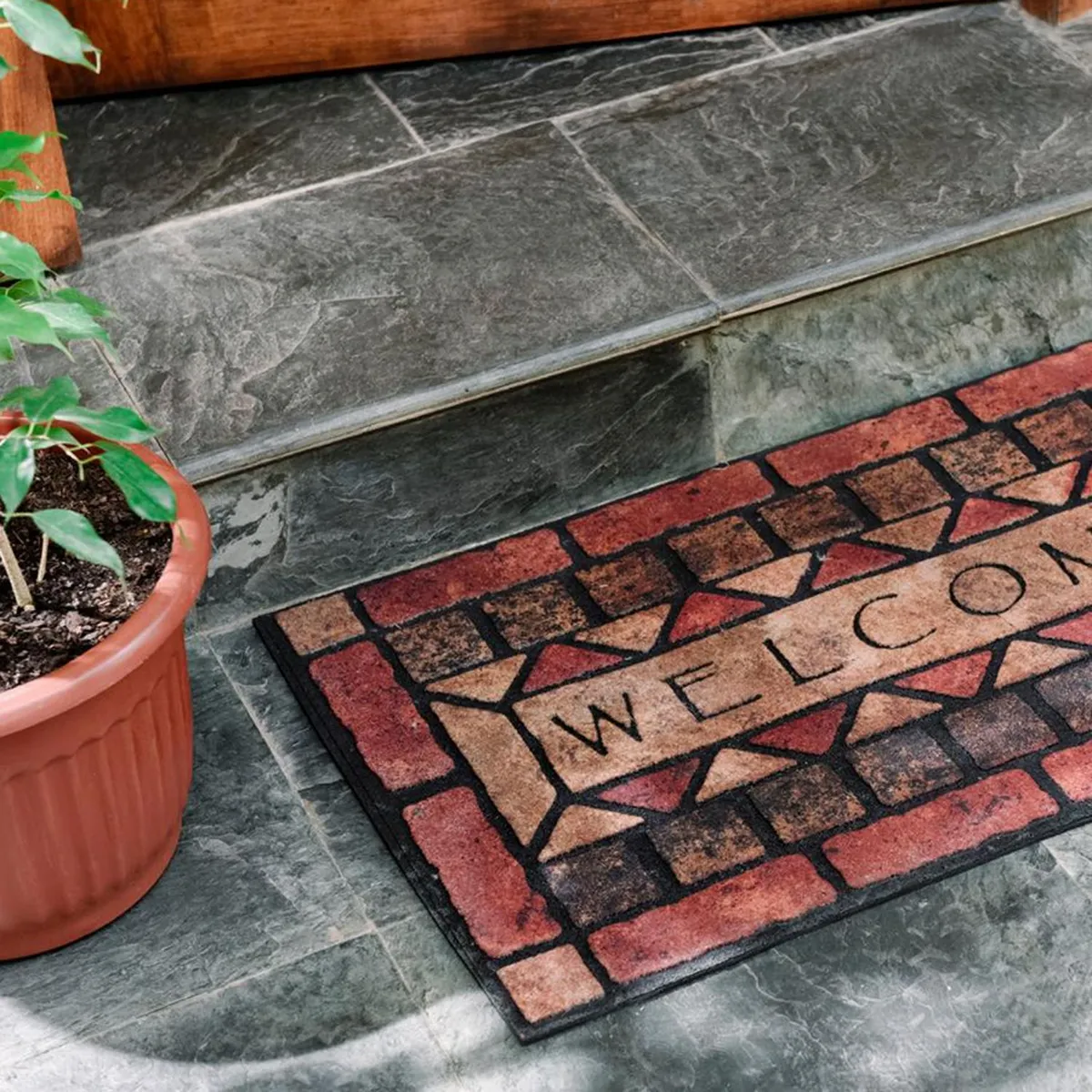 Tapete Capacho Welcome 45x75 Rust Footlist Just Home Collection, marca Just Home Collection - Foto 2