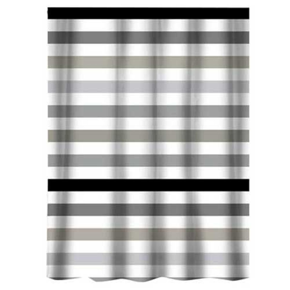 Cortina de Banho Linhas Grafite 178X180cm, marca Just Home Collection - Foto 2