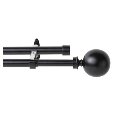 Kit Varo de Cortina Bola Preto 19/16mm