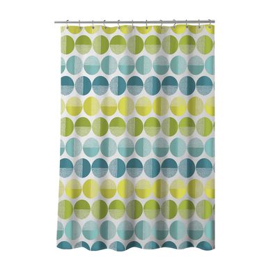 Cortina de Banho Circulos Set 3 Peas Branco