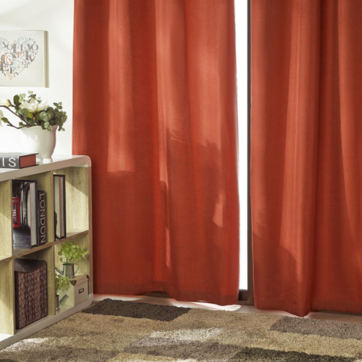 Cortina 140x250 Rust Lucca Terracota Just Home Collection, marca Just Home Collection - Foto 2