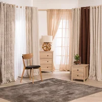 Cortina 1 Folha 220x140cm Voil Trabalhado Toby Branco Just Home Collection