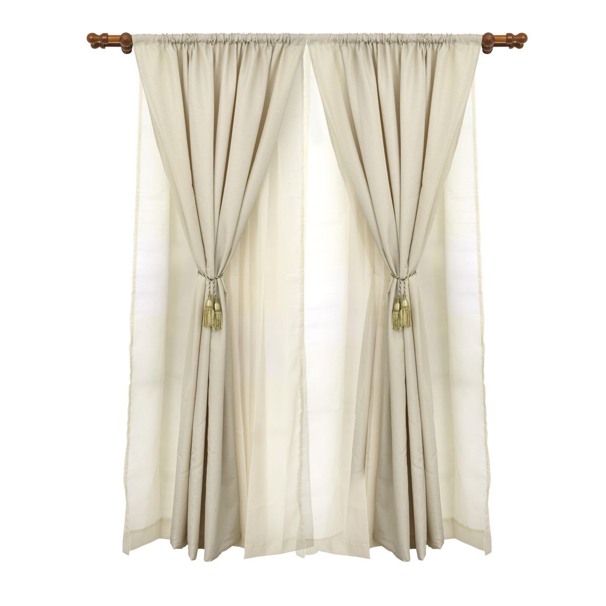 Cortina 1 Folha 220x145cm Rustica Forro Lisa Bege Casa Bonita, marca Casa Bonita - Foto Principal