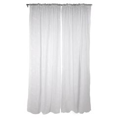 Cortina 230x280cm Voil Bordada Flor Branco Just Home Collection