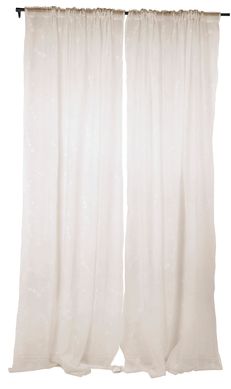 Cortina Voil Bordado Folhas 2 Panal 140x250cm Bege