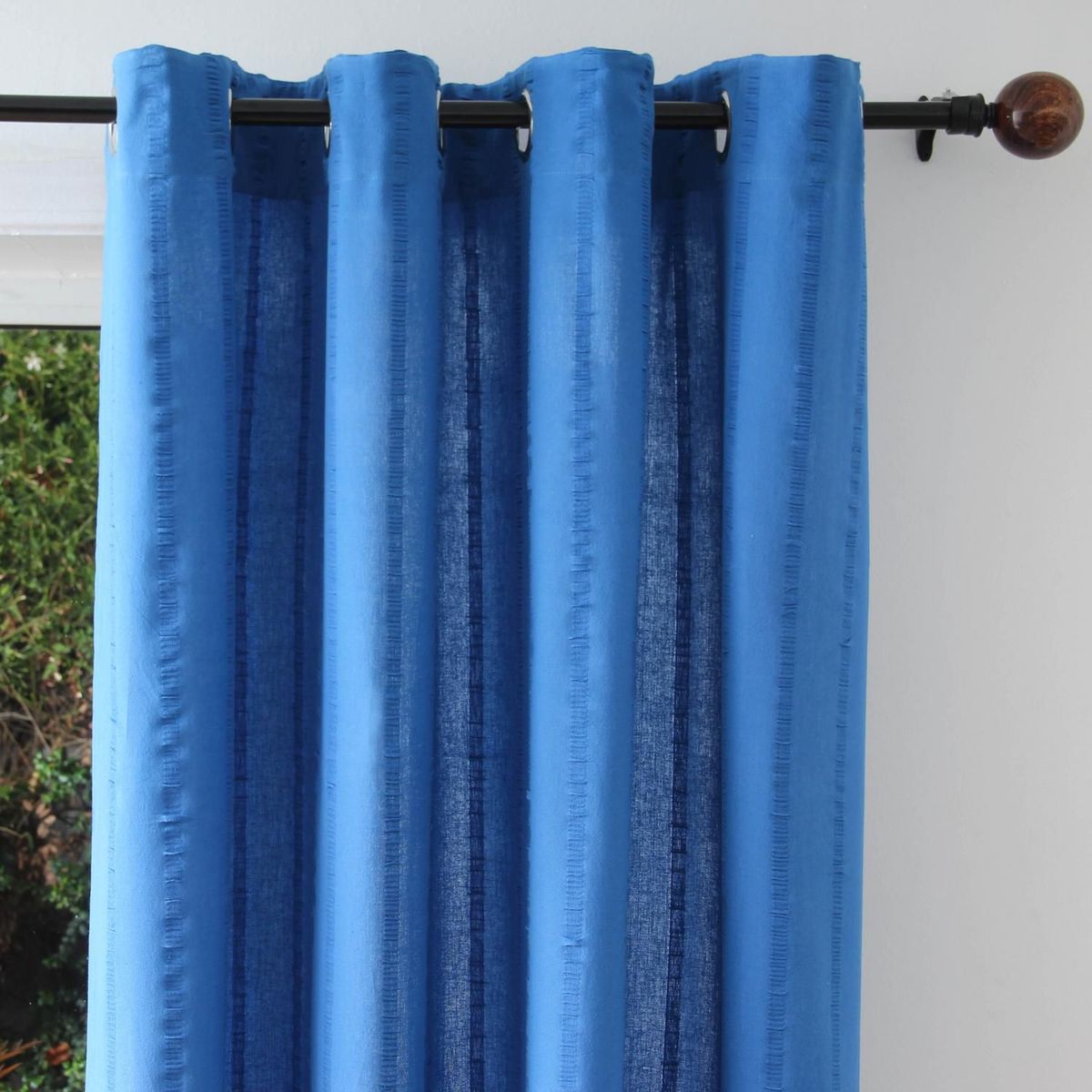 Cortina de Algodão 2 Folhas 150x230cm Azul, marca Just Home Collection - Foto Principal