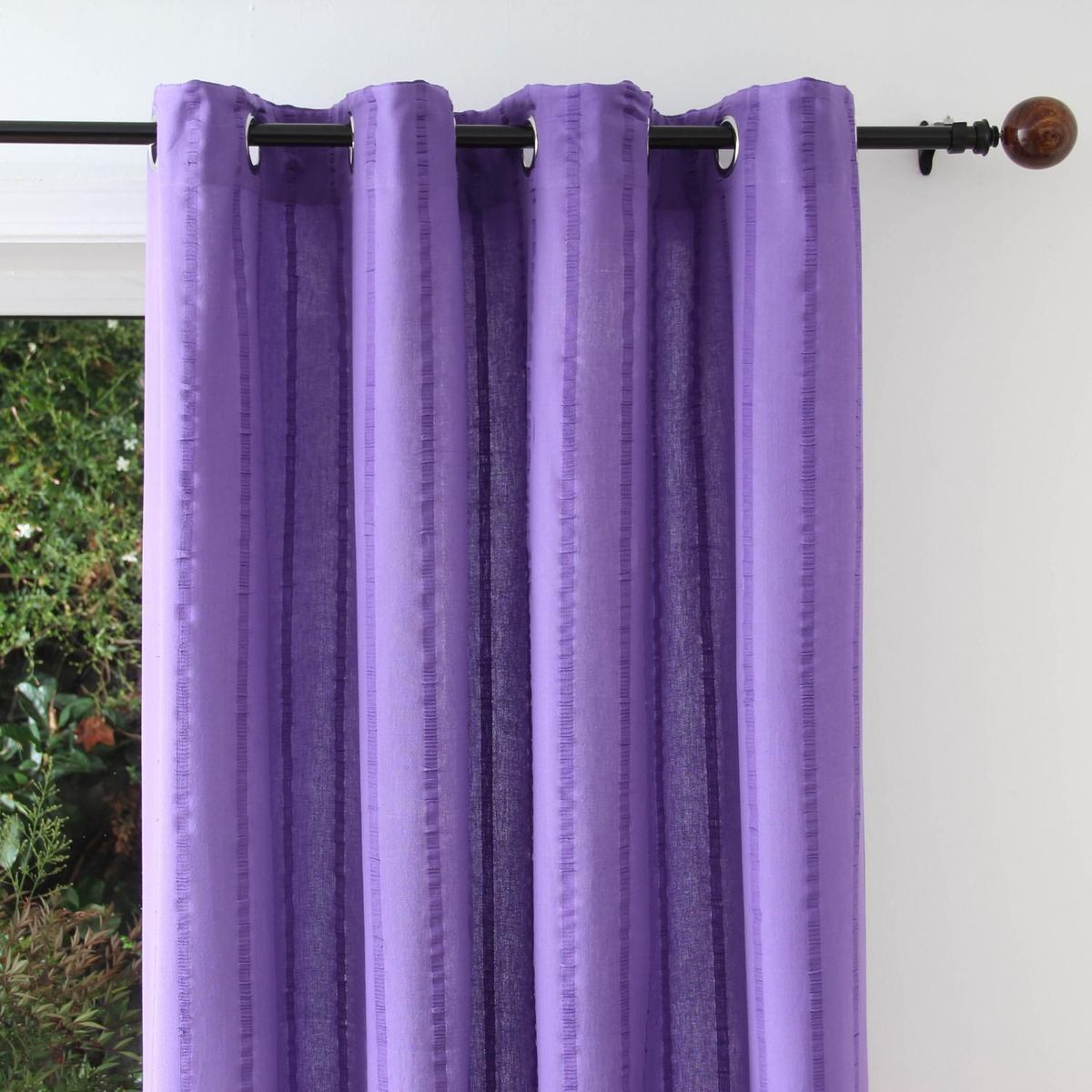 Cortina de Algodão 2 Folhas 150x230cm Roxo, marca Just Home Collection - Foto 2