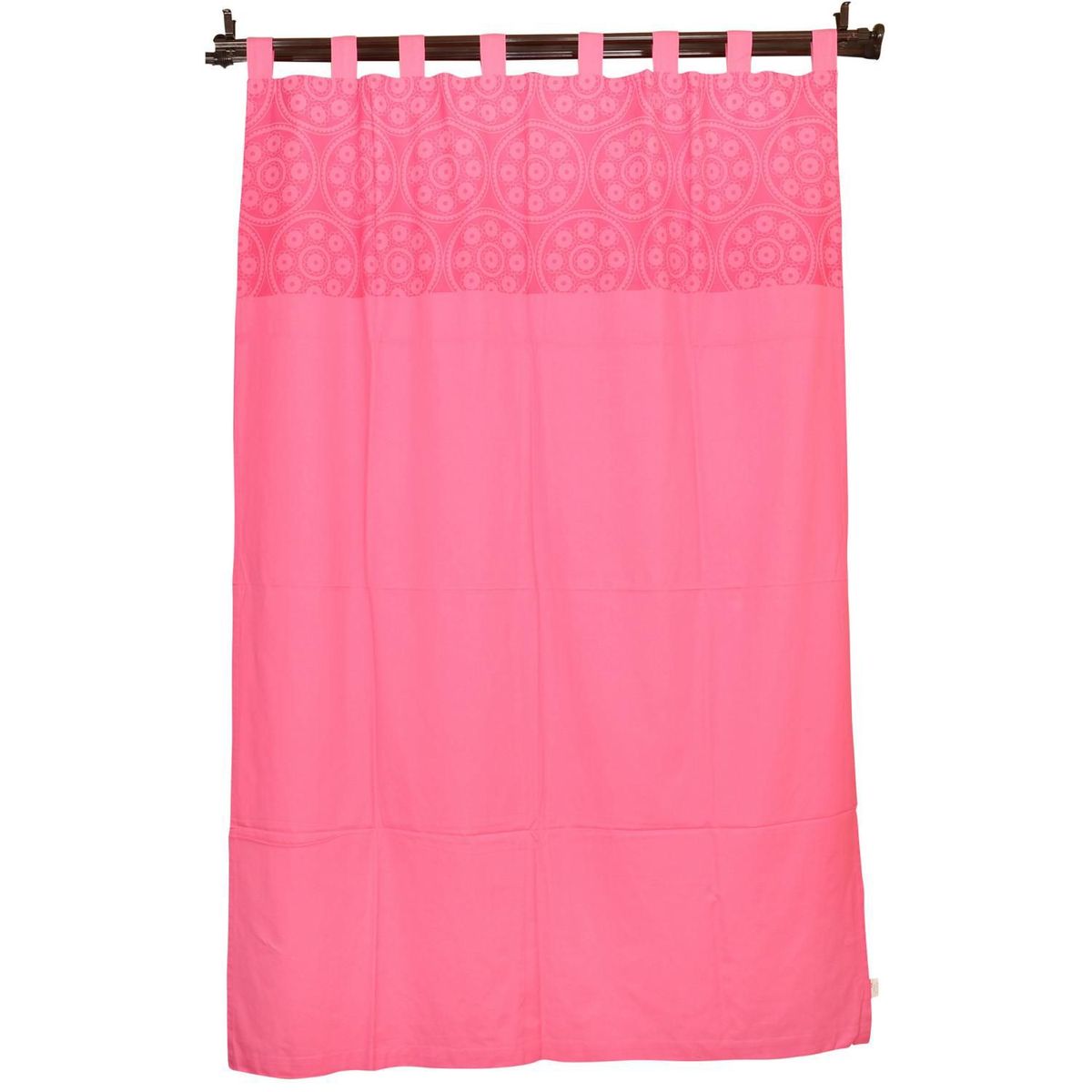 Cortina Estampada Rosa150x230cm Just Home Collection, marca Just Home Collection - Foto Principal