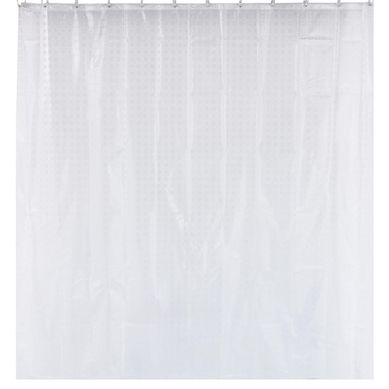 Cortina Banho Quadrados 180x180cm Branco