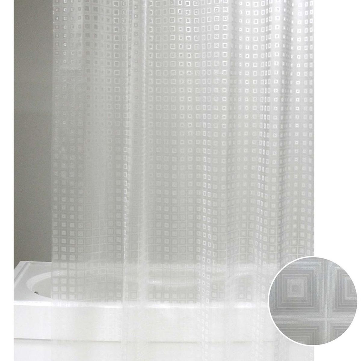 Cortina de Banho Transparente Ramon Just Home Collection, marca Just Home Collection - Foto 2