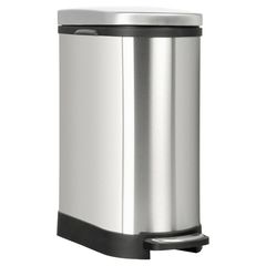 Lixeira 10l Metal Estreita Pedal Cro Just Home Collection