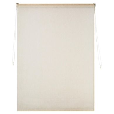 Cortina Rolo Duplo Branco/Linho, Crudo, 120X250cm