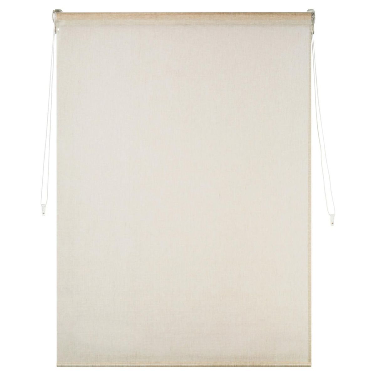 Cortina Rolo Duplo Branco/Linho, Crudo, 120X250cm, marca Just Home Collection - Foto Principal