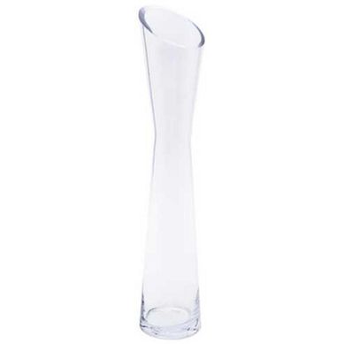 Vaso Uniflor Diagonal, Transparente, 6,5x35H, Home Collectio