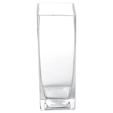 Vaso Reto Alto, Transparente, 6x6x20H, Home Collection - Bao