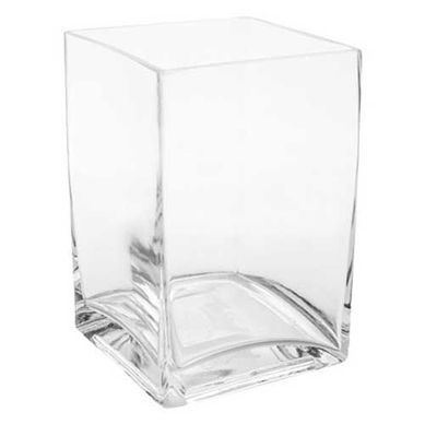 Vaso Reto Alto Transparente 10x10x15H Just Home Collection