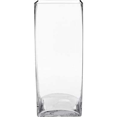Vaso Reto Alto, Transparente, 12x12x30H, Home Collection - B
