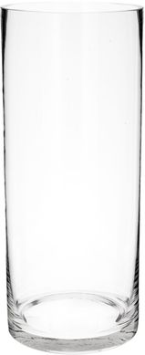 Vaso Cilindro Reto, Transparente, 13x30H, Home Collection -