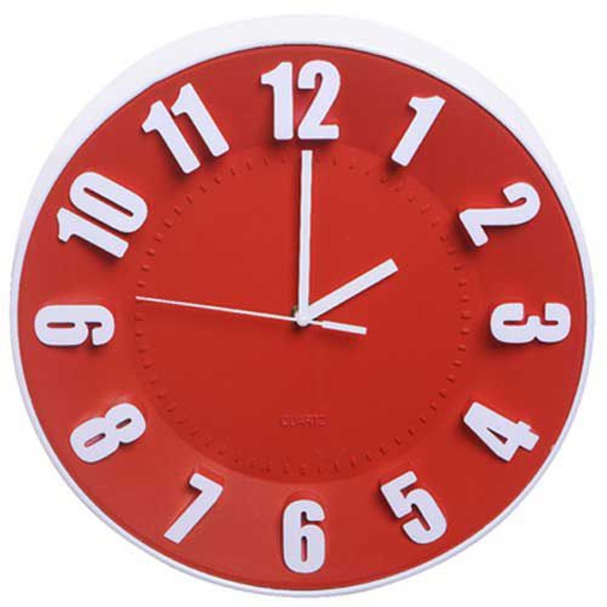 Relógio Número Vermelho 30cm, marca Just Home Collection - Foto Principal