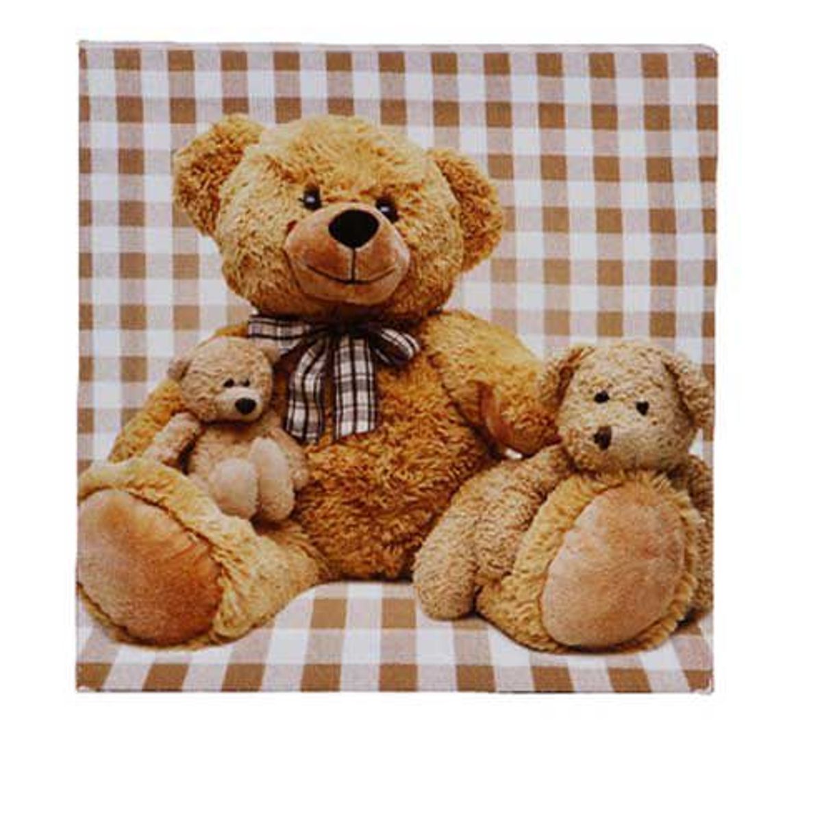 Tela Urso Sentado Verde 20x20cm, marca Just Home Collection - Foto Principal