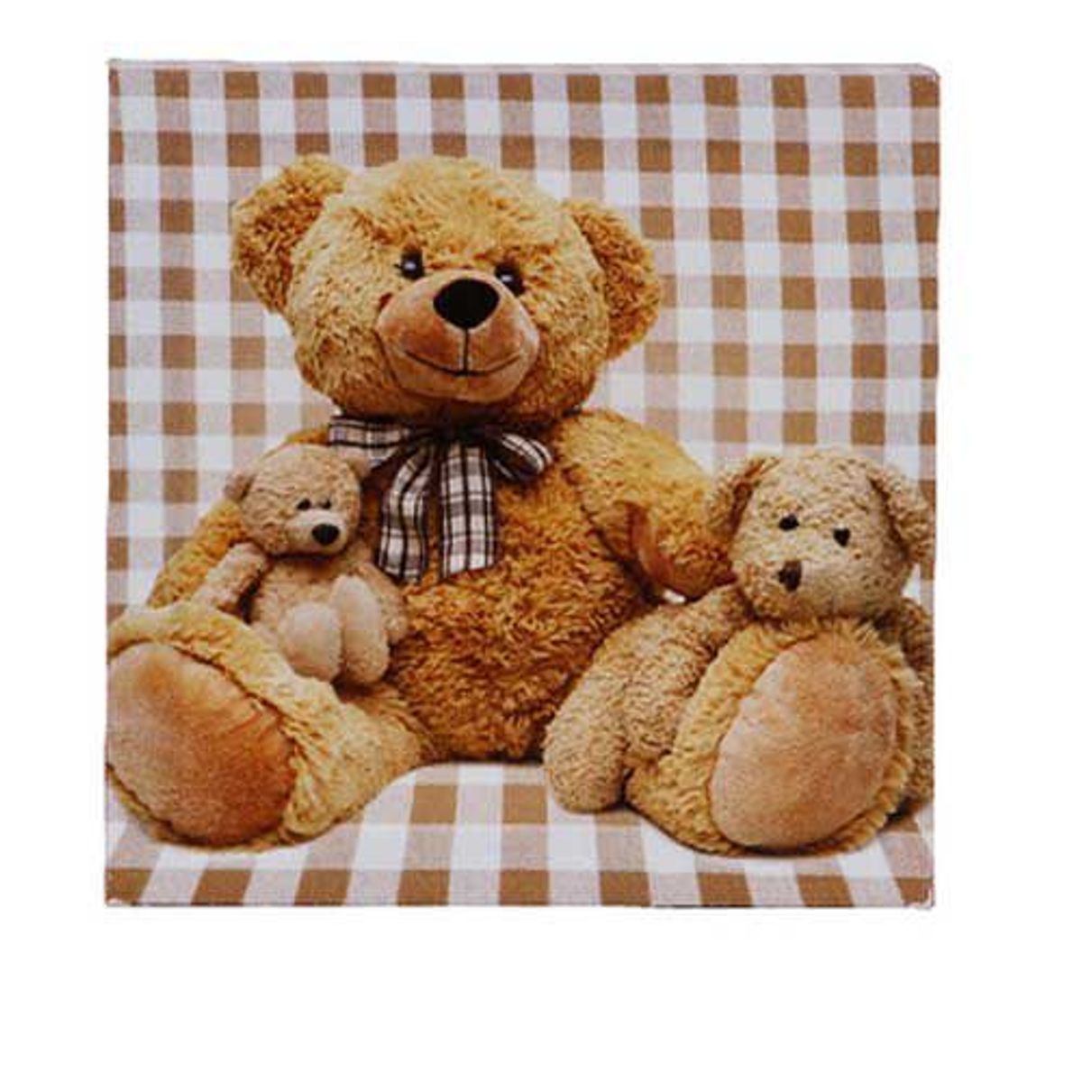 Tela Urso Sentado Verde 20x20cm, marca Just Home Collection - Foto Principal