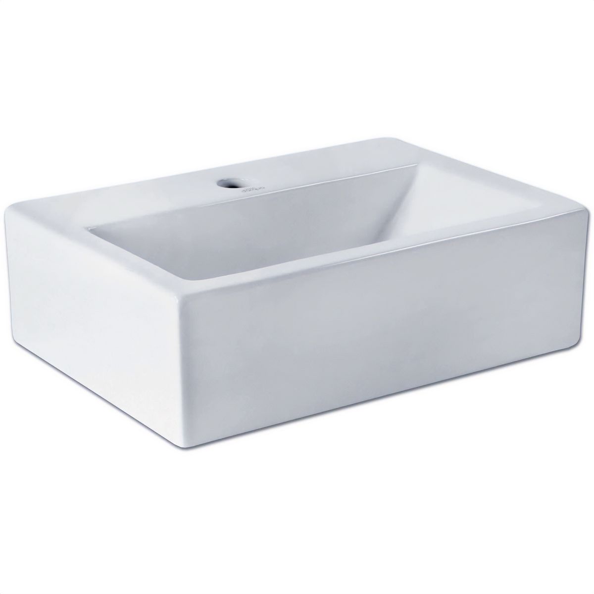 Cuba de Apoio com Mesa Retangular 43x31cm Branca Milan Sensi D'acqua, marca Sensi Dacqua - Foto Principal