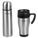 Conjunto Garrafa e Caneca Térmica Inox THS
