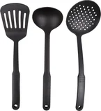 Conjunto Utensílios 3 Peças Nylon, Preto