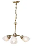 Pendente Tulipa 3 Lâmpadas, Branco, Bivolt