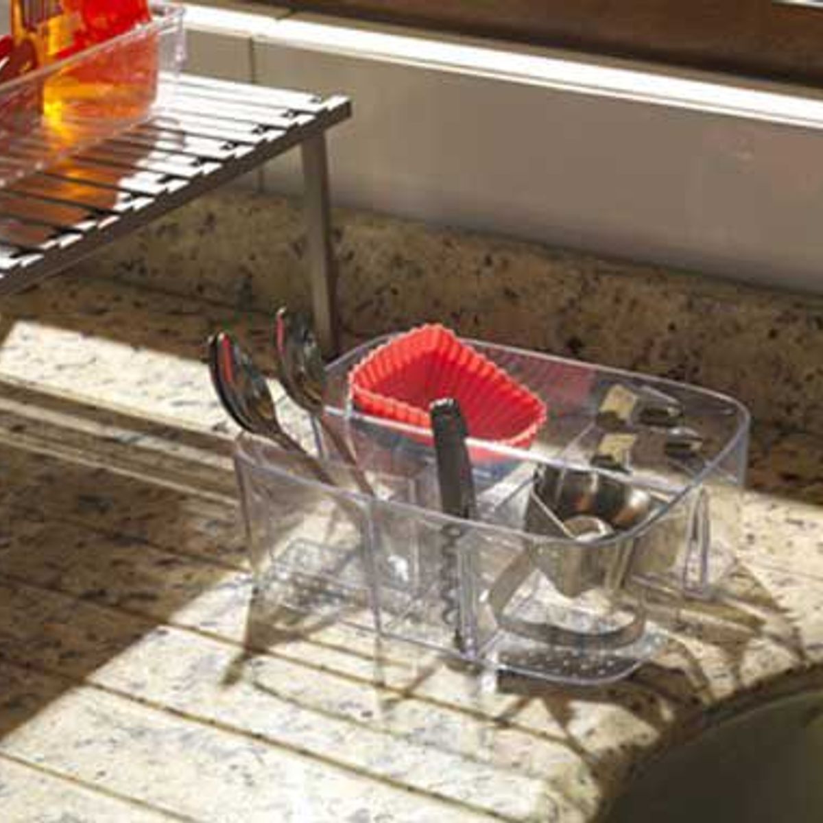 Organizador Multiplo Acrílico, Transparente, 20x7x16cm, marca Just Home Collection - Foto 2