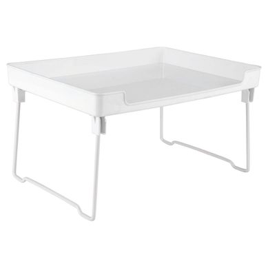 Prateleira Organizadora Cozinha, Branco Transparente, 31x17x22cm